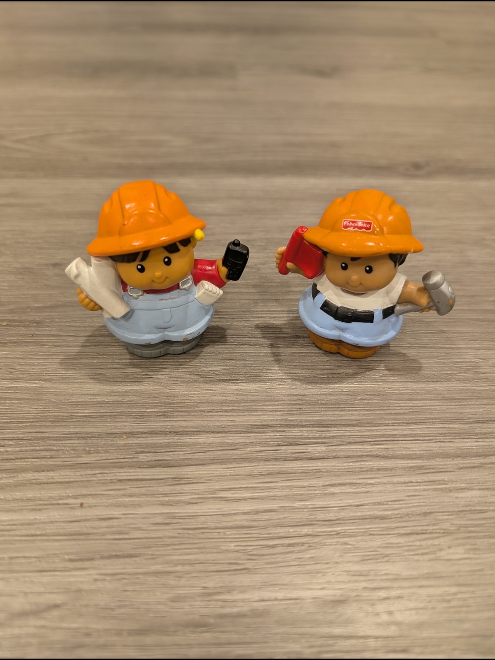 Vintage 2001/2002 Fisher Price Little People Construction Workers By Mattel